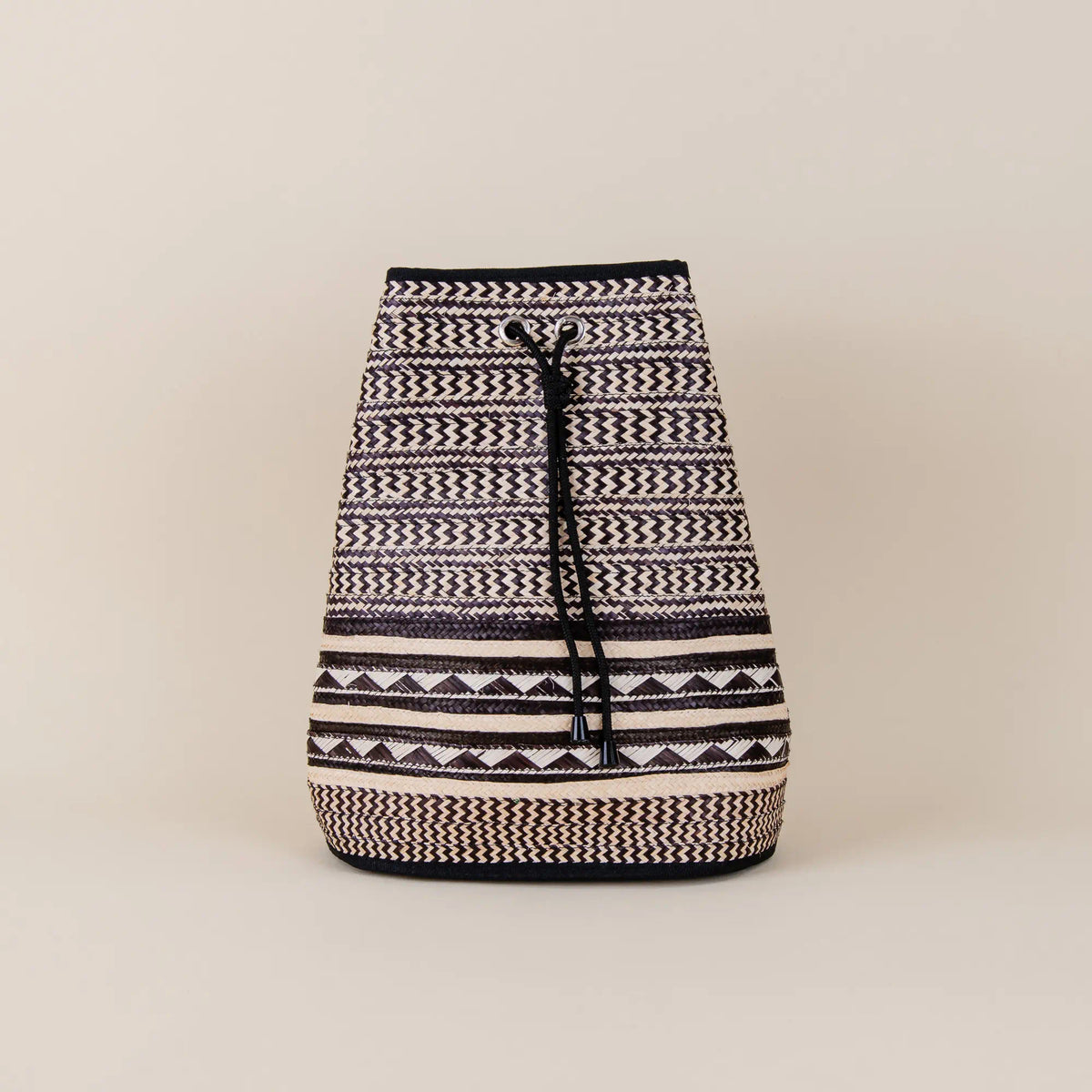 Santa Cruz Arrow Cane Backpack handcrafted in Colombia with traditional handwoven geometric patterns – Maison Monserrate