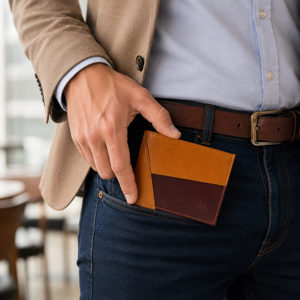 Cordillera Wallet | Geometric Leather Wallet | Maison Monserrate