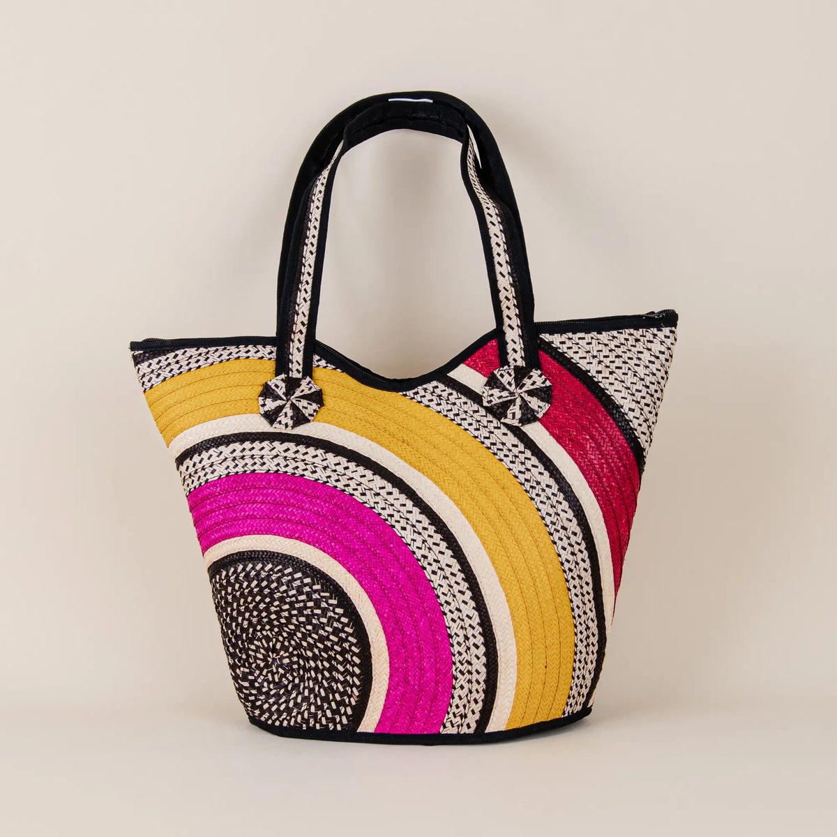 Mosquera Arrow Cane Handbag handcrafted in Colombia with traditional handwoven geometric patterns – Maison Monserrate
